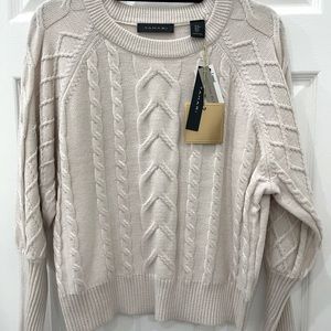 Tahari knit crewneck sweater
